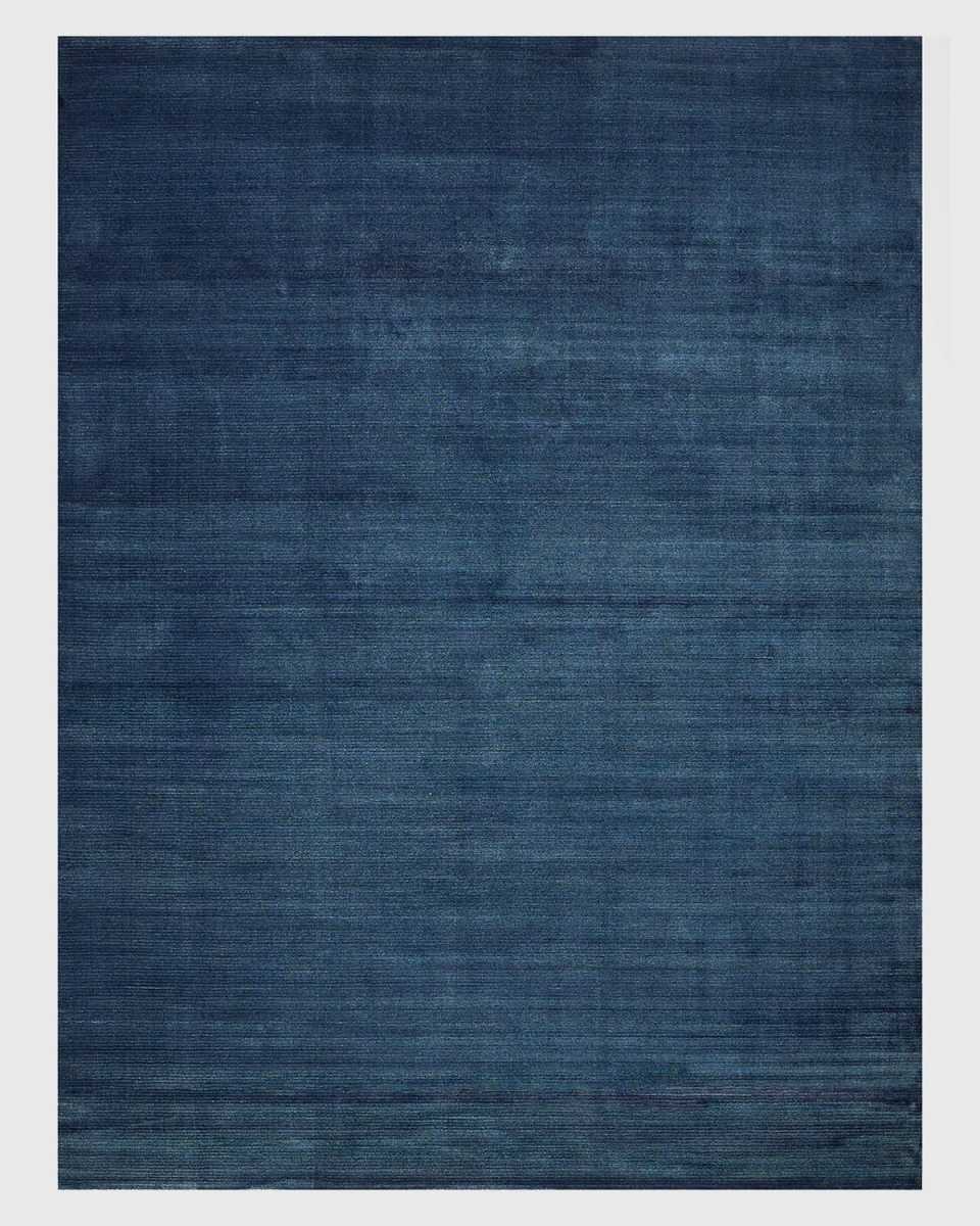 Pavia Hand-Loomed Navy Rug, 6' x 9'